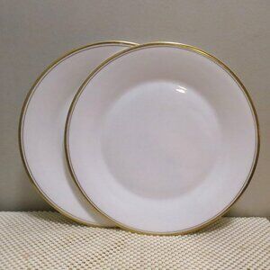 Dinner Plates X2 Royal Doulton Gold Concord 10.75" #5049 Bone China England